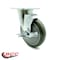 Service Caster SCC - 5" x 1.25" Gray Polyurethane Wheel Swivel Casters w/Brake, 4PK SCC-20S514-PPUB-TLB-TPU1-4 - alternate 6